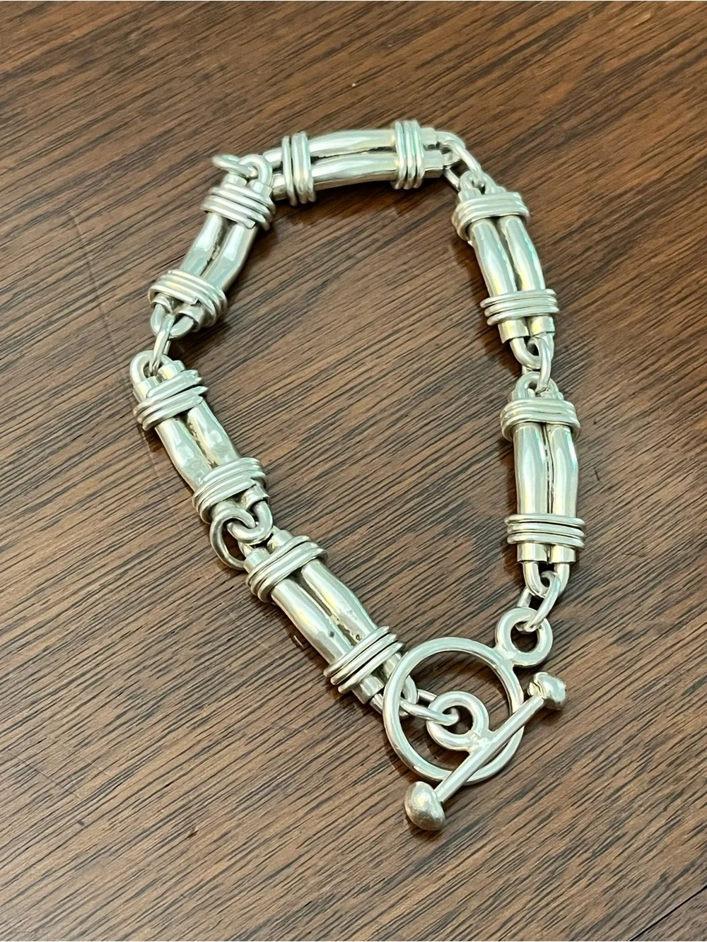 Vintage Sterling Silver Knot Link Bracelet
